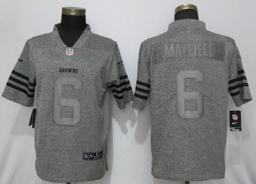 Men Cleveland Browns #6 Mayfield Gray 2019 Nike Vapor Untouchable Stitched Gridiron Gray Limited NFL Jerseys->charlotte hornets->NBA Jersey
